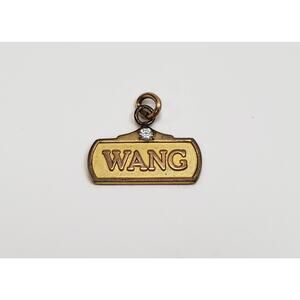 WANG 10k Gold Filled Diamond Employee Service Award Pendant